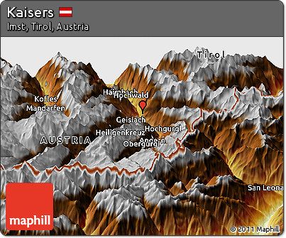 Physical Panoramic Map of Kaisers
