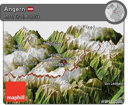 Satellite Panoramic Map of Angern