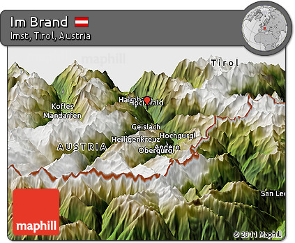 Satellite Panoramic Map of Im Brand