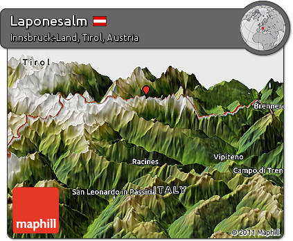 Satellite Panoramic Map of Laponesalm