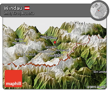 Satellite Panoramic Map of Windau