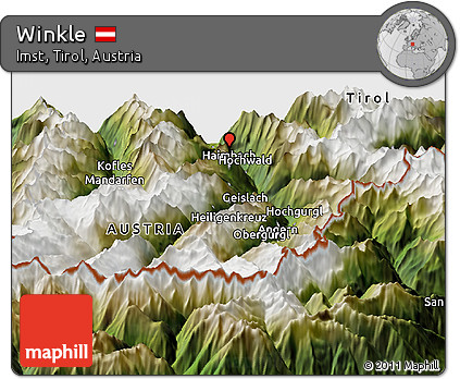 Satellite Panoramic Map of Winkle