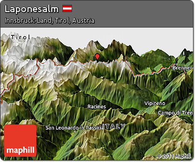 Satellite Panoramic Map of Laponesalm