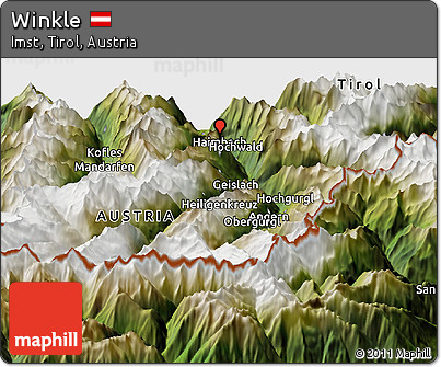 Satellite Panoramic Map of Winkle