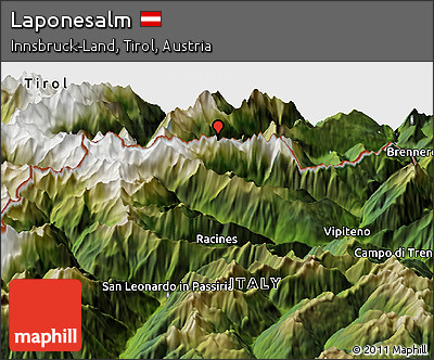 Satellite Panoramic Map of Laponesalm