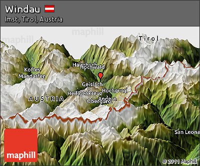 Satellite Panoramic Map of Windau