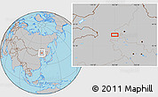 Gray Location Map of the area around 46° 51' 18" N, 122° 28' 29" E