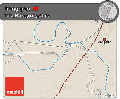 Shaded Relief 3D Map of Jiangqiao
