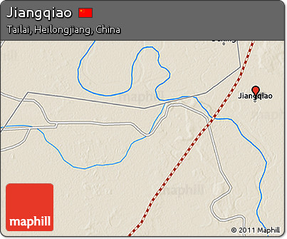 Shaded Relief 3D Map of Jiangqiao
