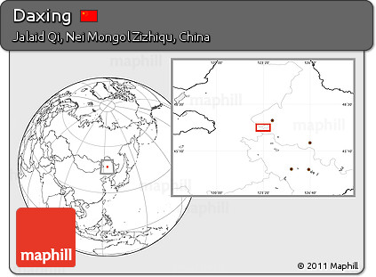 Blank Location Map of Daxing