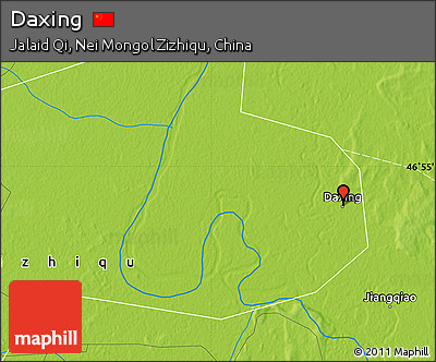 Physical Map of Daxing