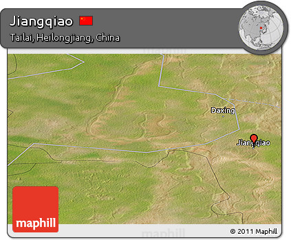 Satellite Panoramic Map of Jiangqiao