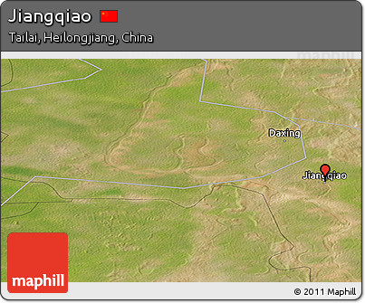 Satellite Panoramic Map of Jiangqiao