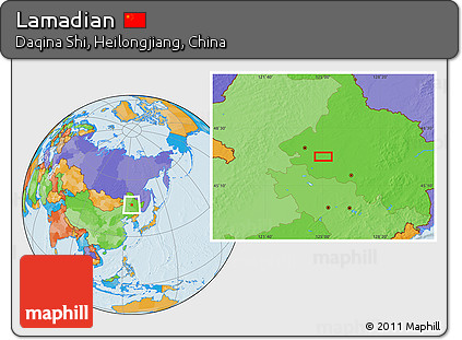 Political Location Map of Lamadian