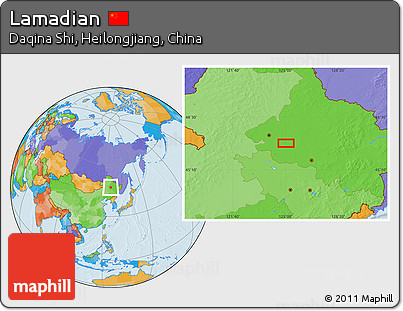 Political Location Map of Lamadian