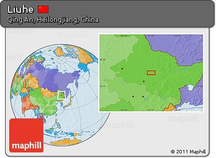 Political Location Map of Liuhe