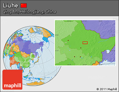 Political Location Map of Liuhe