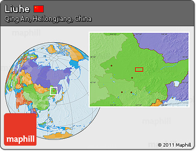 Political Location Map of Liuhe