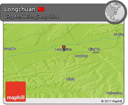 Physical Panoramic Map of Longchuan