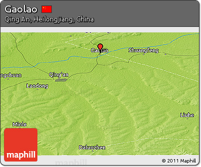 Physical Panoramic Map of Gaolao
