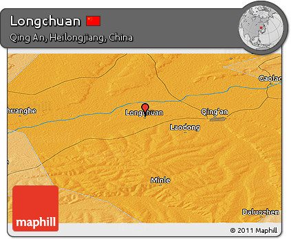Political Panoramic Map of Longchuan