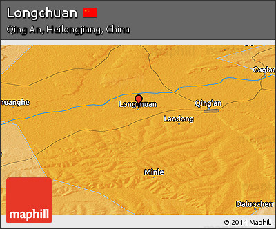 Political Panoramic Map of Longchuan