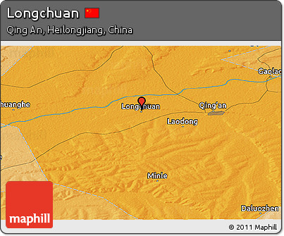 Political Panoramic Map of Longchuan