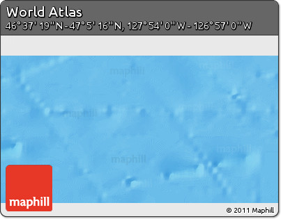 Shaded Relief 3D Map of the Area around 46° 51' 18" N, 127° 25' 30" W