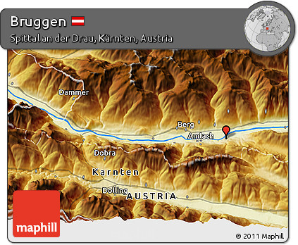 Physical 3D Map of Bruggen