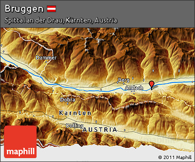 Physical 3D Map of Bruggen