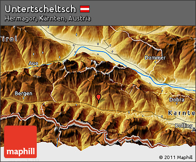 Physical 3D Map of Untertscheltsch