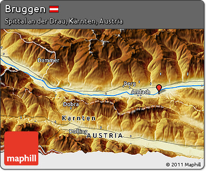 Physical 3D Map of Bruggen