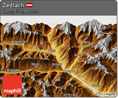 Physical 3D Map of Zedlach
