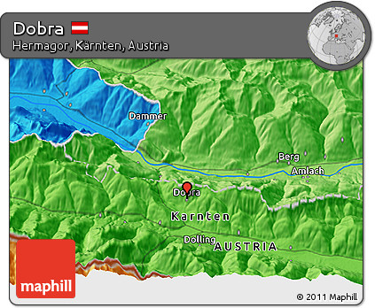 Political 3D Map of Dobra