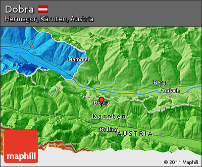 Political 3D Map of Dobra