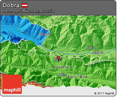Political 3D Map of Dobra