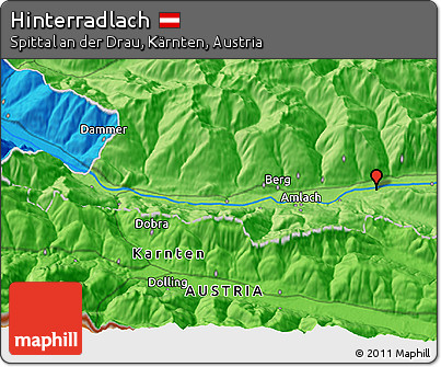 Political 3D Map of Hinterradlach