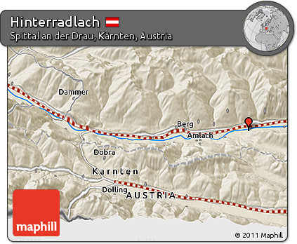 Shaded Relief 3D Map of Hinterradlach