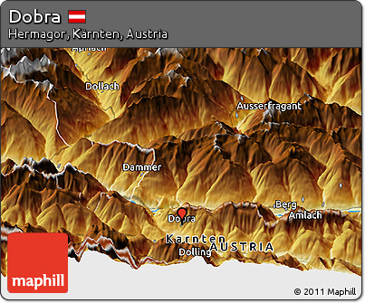 Physical Panoramic Map of Dobra