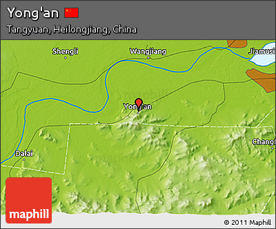 Physical 3D Map of Yong'an