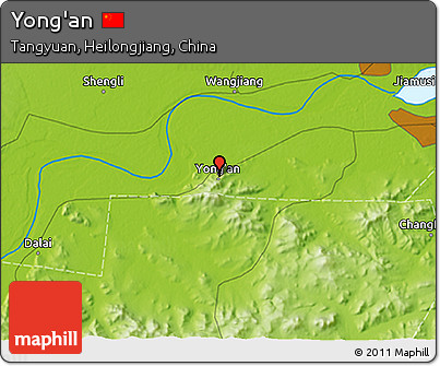 Physical 3D Map of Yong'an