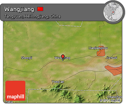 Satellite 3D Map of Wangjiang