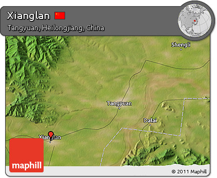 Satellite 3D Map of Xianglan