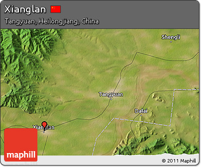 Satellite 3D Map of Xianglan