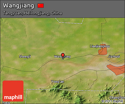 Satellite 3D Map of Wangjiang