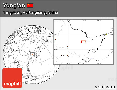 Blank Location Map of Yong'an