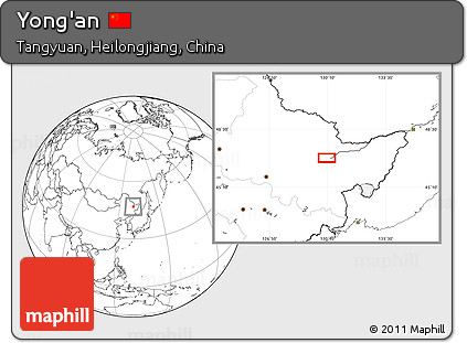 Blank Location Map of Yong'an
