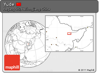 Blank Location Map of Yude