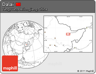 Blank Location Map of Dalai