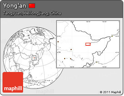 Blank Location Map of Yong'an